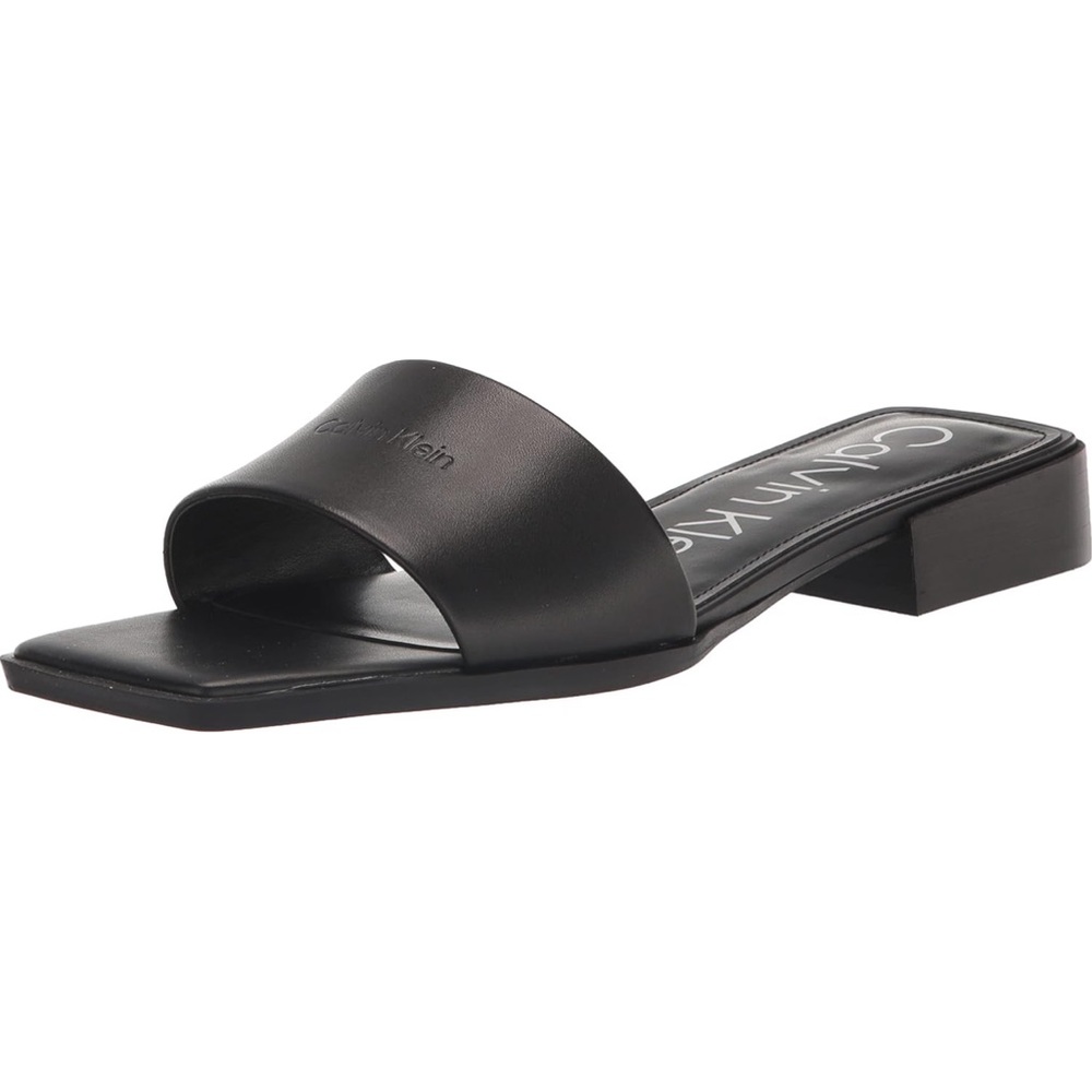 Calvin Klein Women's Black Slide Sandals